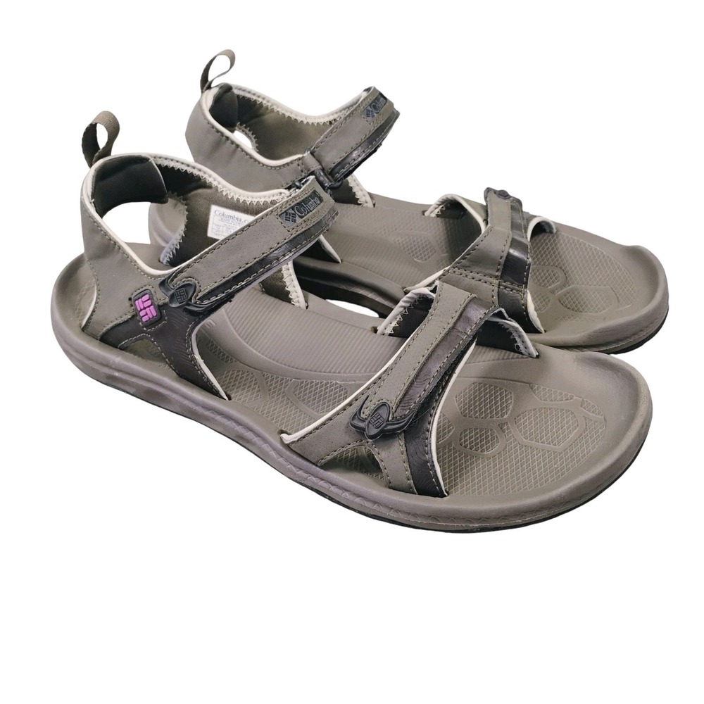 Columbia Techlite strap sandals outdoor hiking Women's Size 12‎ Grey Purple